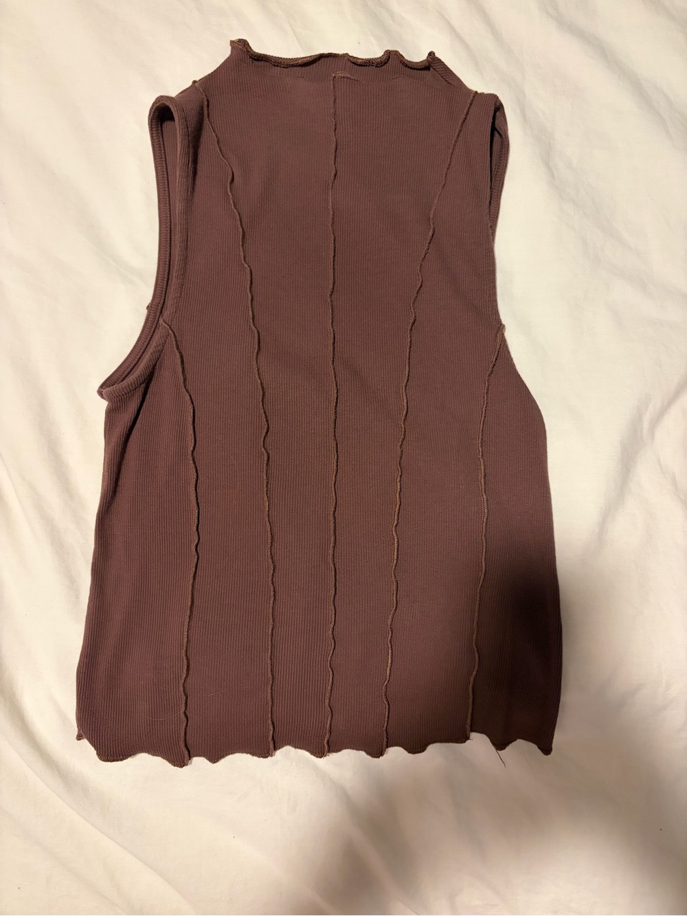 Dynamite Brown Sleeveless Ribbed Tank Top - Woman’s Size L